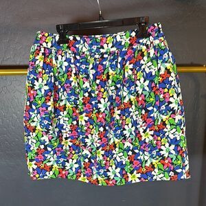 Kate spade Blue and Green‎ Pleated Mini Bubble Skirt for Cocktail